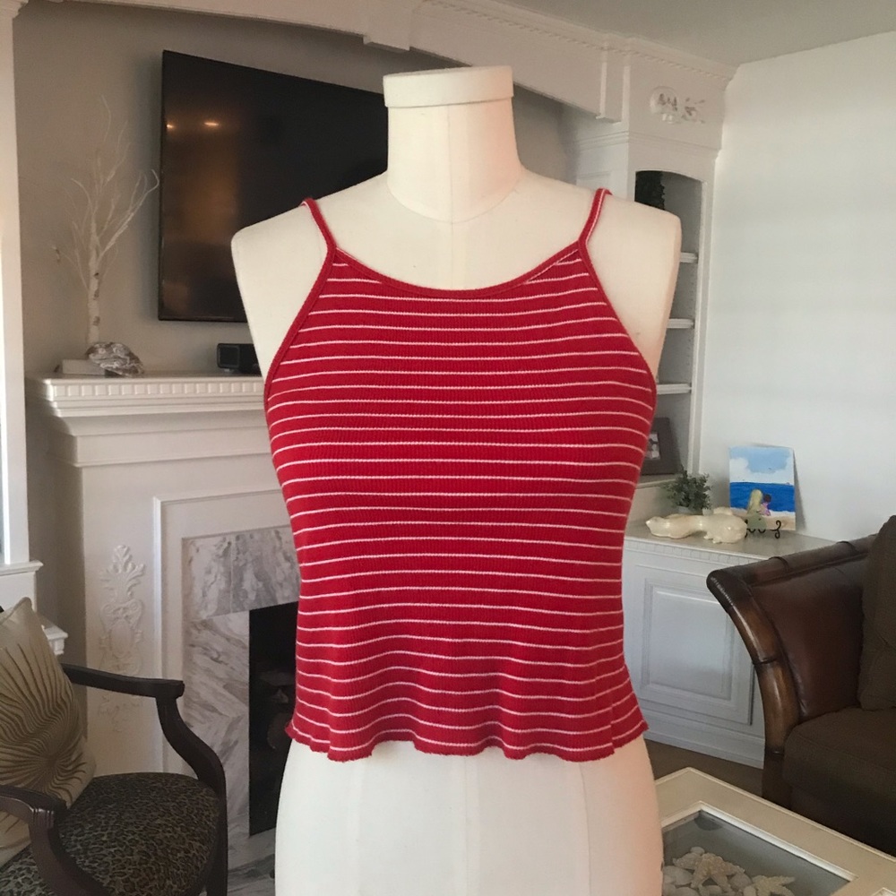 Stripped cropped tank top!!